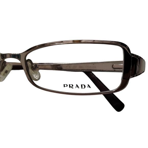 PRADA Sleek Fit Eye Glasses Specs VPR 66F 51017 3Bh-101 135 Gold Rimmed Frames - Picture 9 of 14